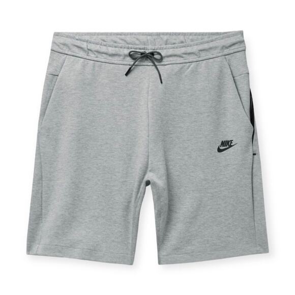 Nike Men’s Gray Grey Mélange Cotton-Blend Jersey Drawstring Shorts Size Small - Picture 2 of 8
